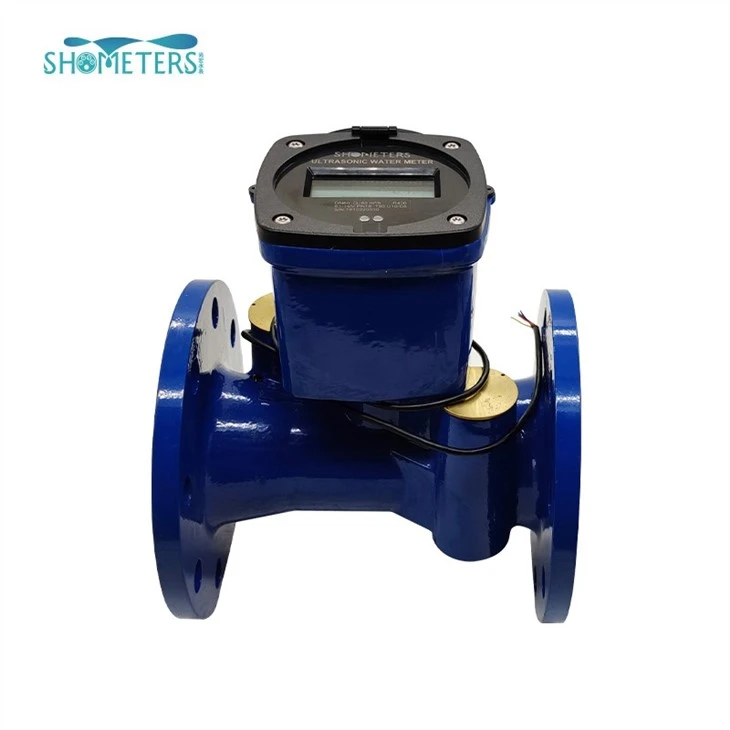 200mm Flange Ultrasonic Water Meters Valve Control Wireless Display