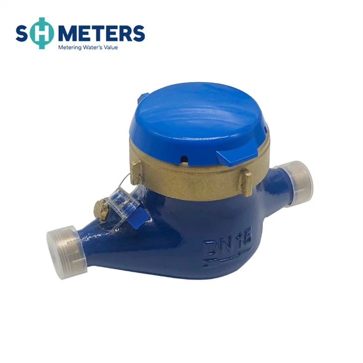 Contatore per acqua domestico a getto multiplo in ottone Contatore per acqua domestico DN15-DN50