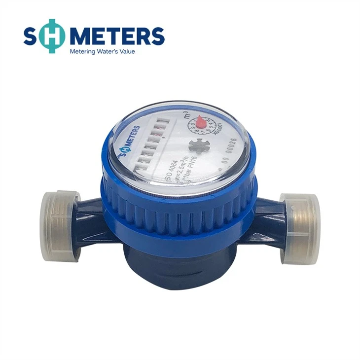 Small Size Screw Type Water Meter Flow Meters Single Jet Water Meter For Housing